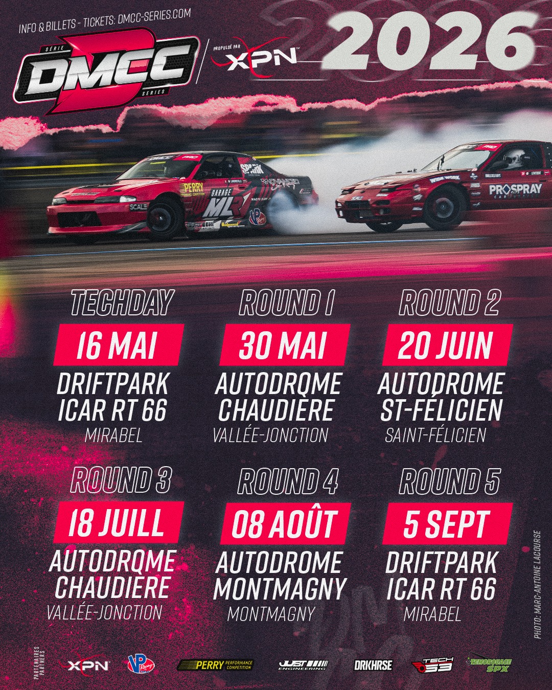 Le calendrier DMCC 2026 dévoilé